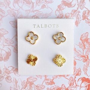 Talbots Flower Blossom Post Earrings